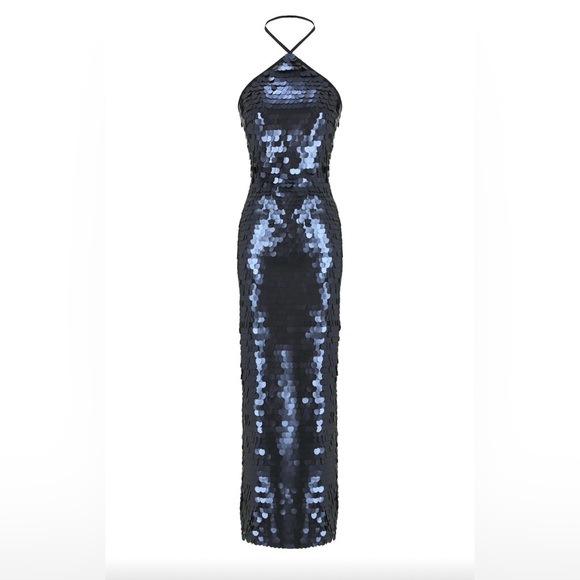 Glamorous Midnight Sequin Midi Dress